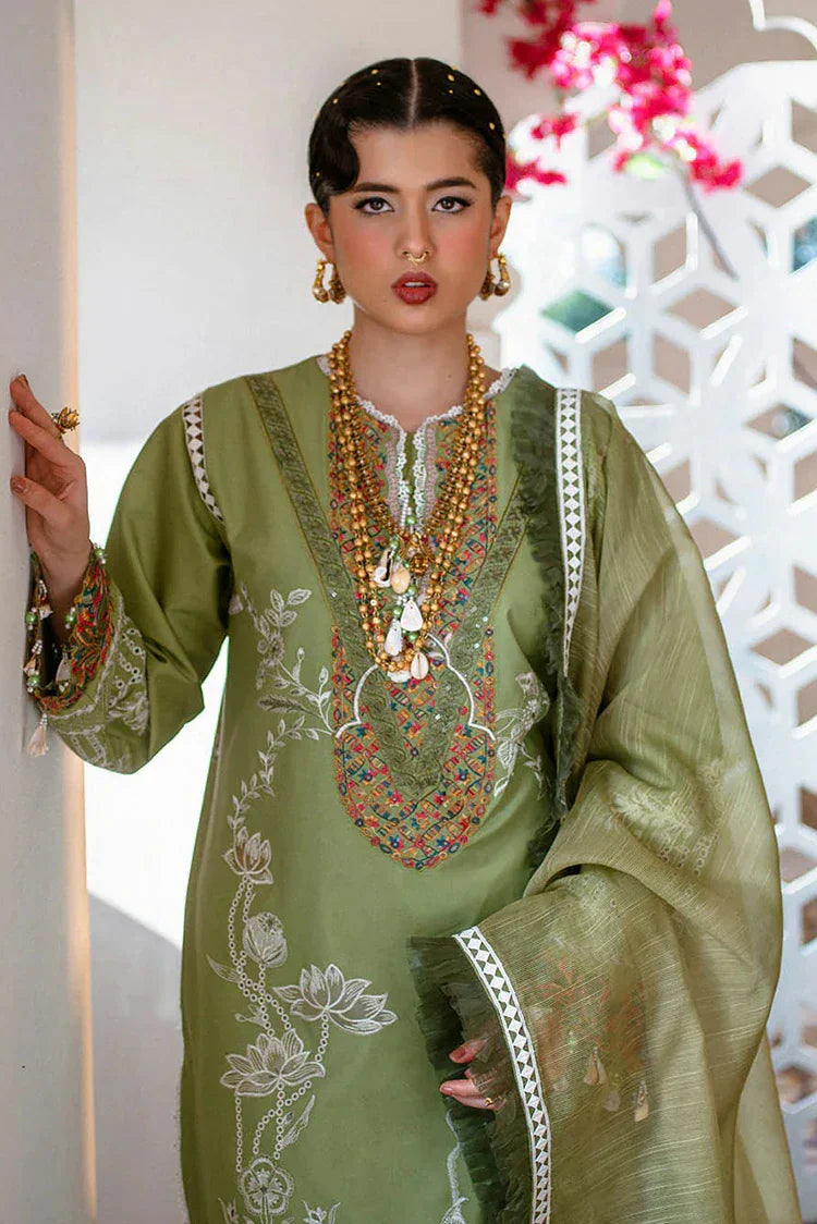 Picture of Hijab Omer - Sajna Luxury Festive Lawn Collection - 08 Omavi - Unstitched - Available at Raja Sahib