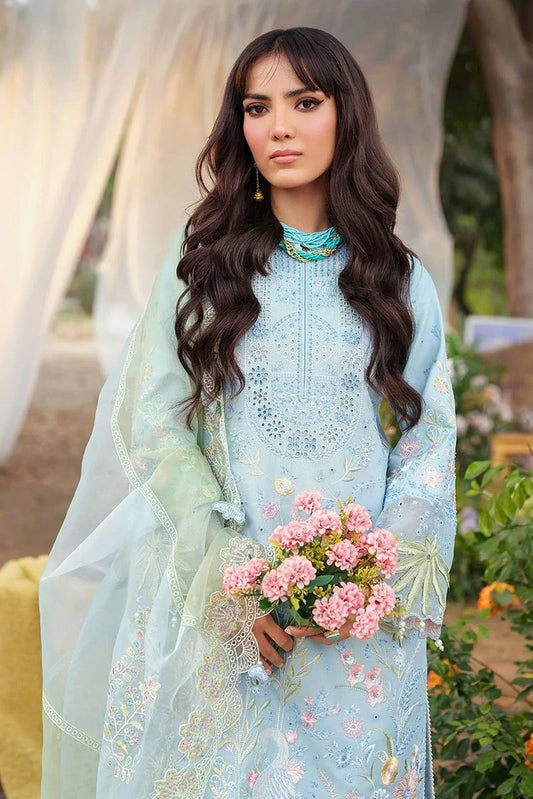 Zarizaa - Echelon Luxury Lawn - 01 AZURE - Unstitched
