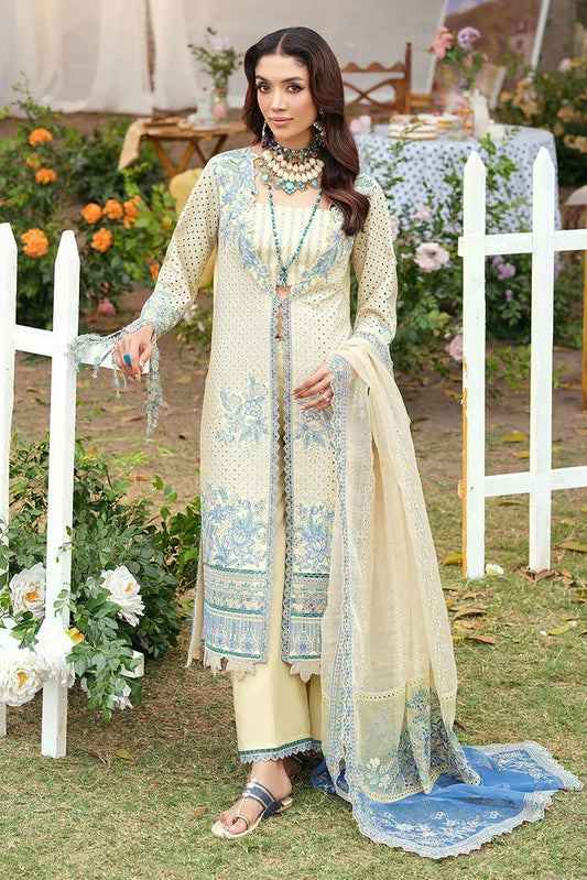Zarizaa - Echelon Luxury Lawn - 02 LAGOON - Unstitched