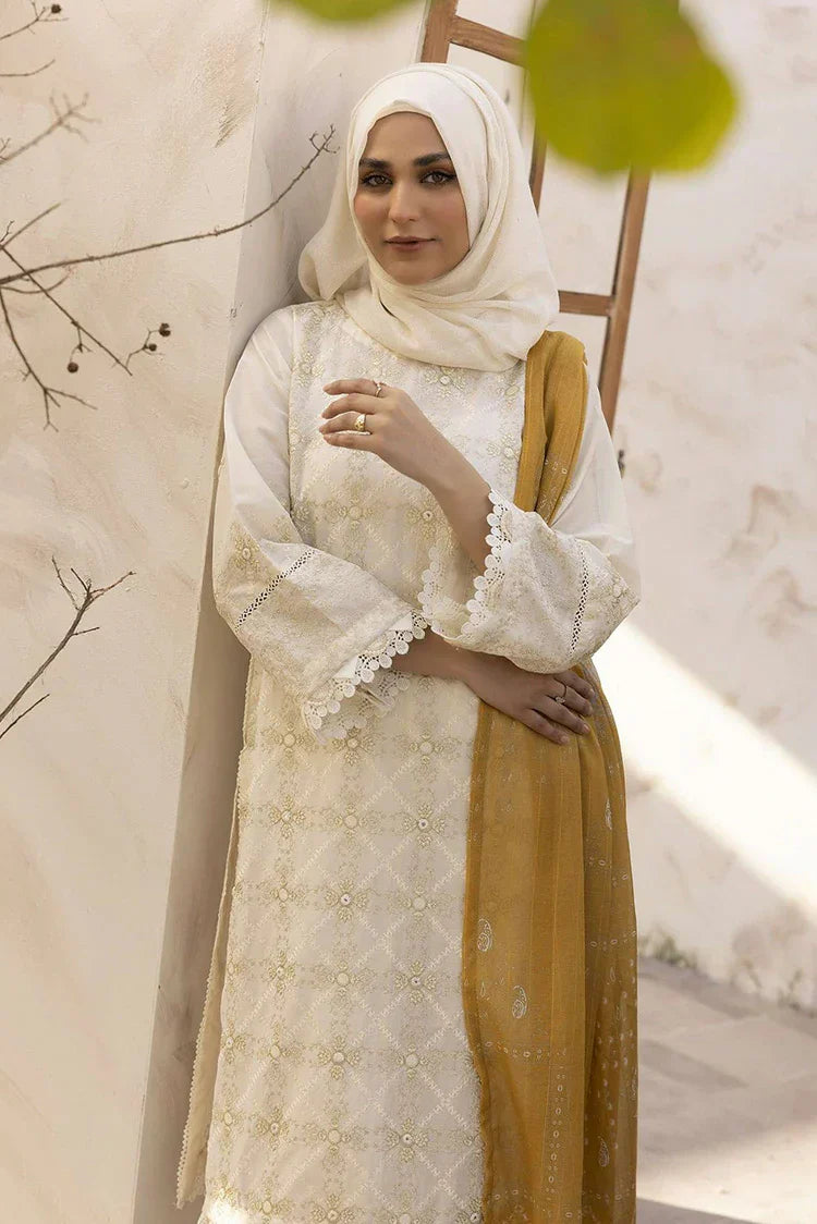 Picture of Gul e Zarki - Saffron Dua Collection - SLG-03 - Unstitched - Available at Raja Sahib