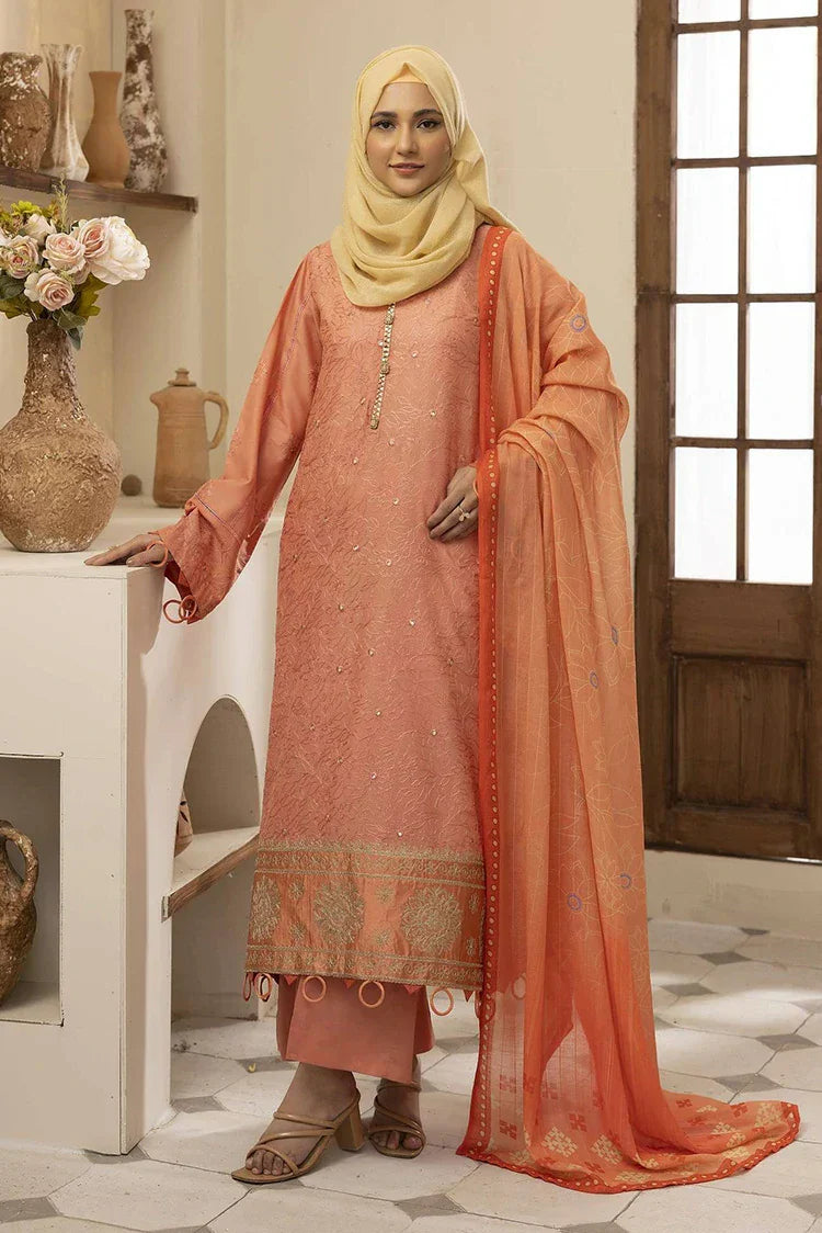 Picture of Gul e Zarki - Saffron Dua Collection - SLG-07 - Unstitched - Available at Raja Sahib