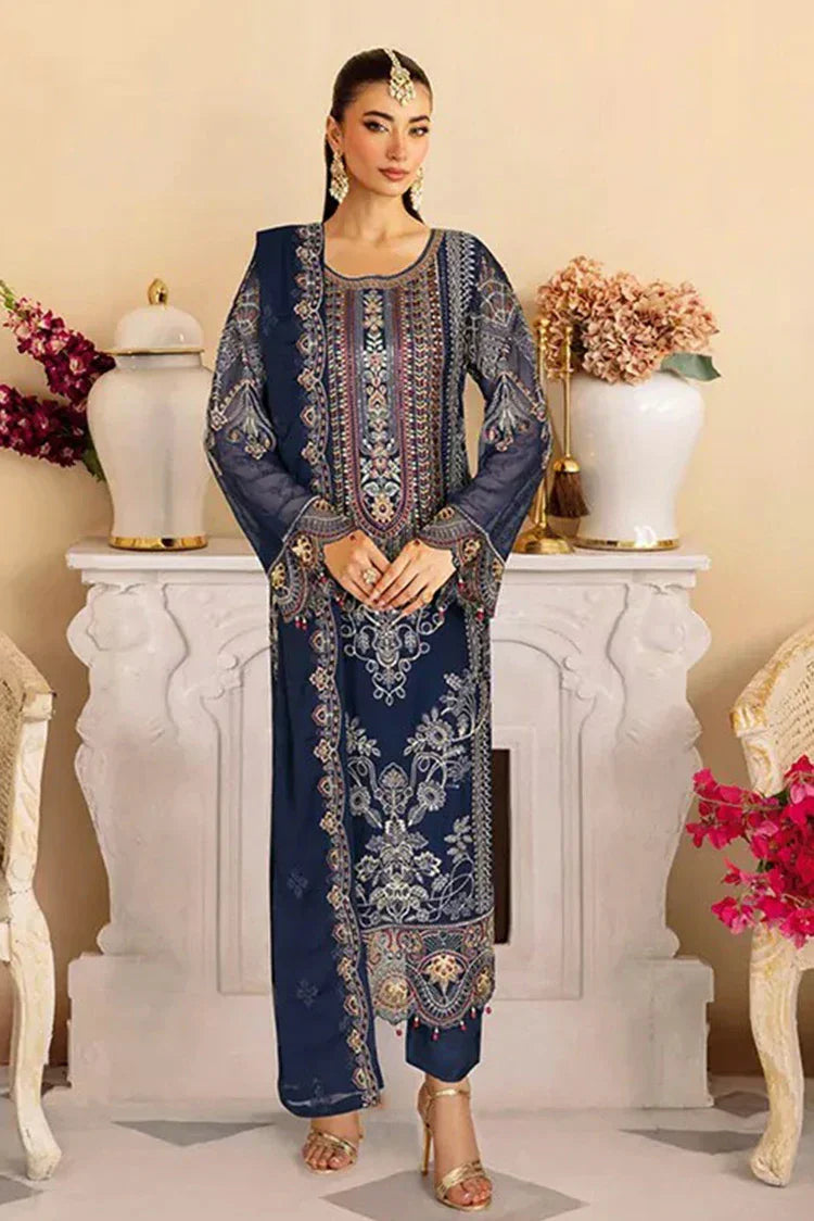 Picture of Ramsha - Sangeet Embroidered Chiffon Collection Vol 3 - B-302 - Unstitched - Available at Raja Sahib