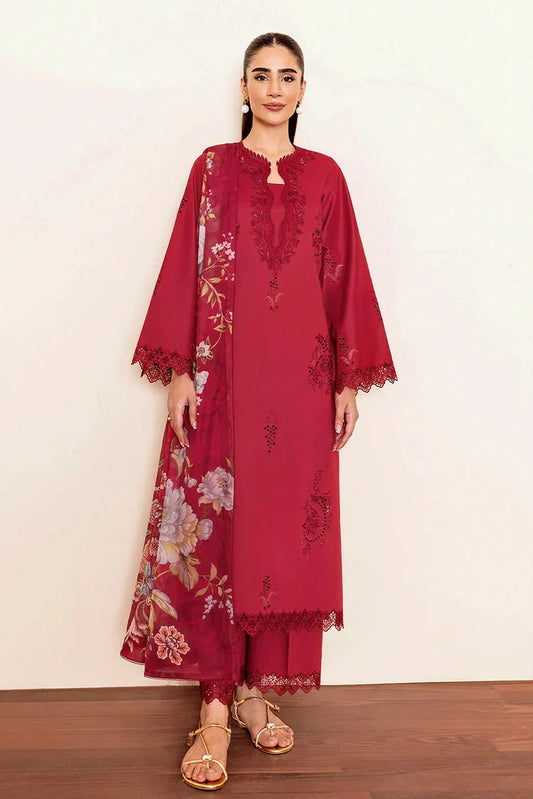 Picture of Seran - Luxury Lawn Collection - D-06 Crimza - Unstitched - Available at Raja Sahib