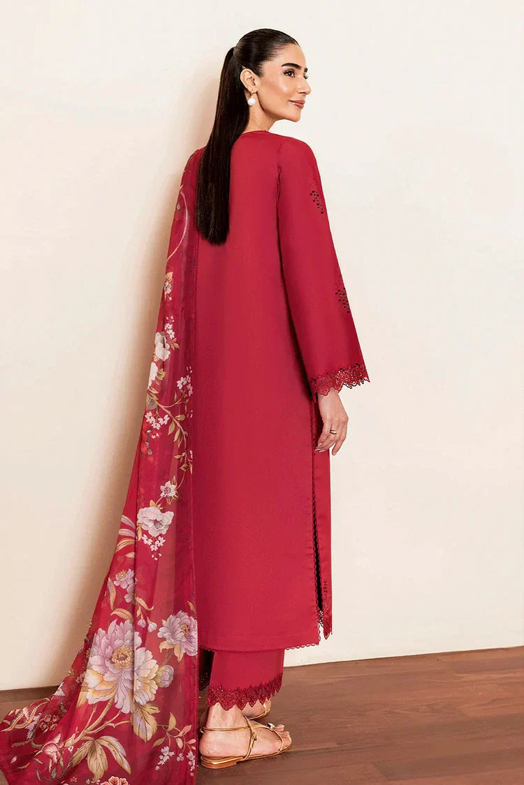 Picture of Seran - Luxury Lawn Collection - D-06 Crimza - Unstitched - Available at Raja Sahib