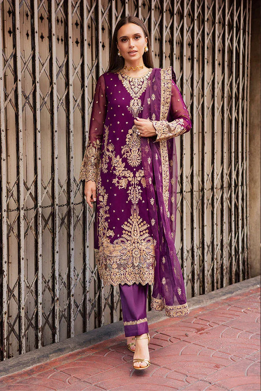 Picture of Freesia - Talia Luxury Chiffon Collection - Elke-FW50066 - Unstitched - Available at Raja Sahib