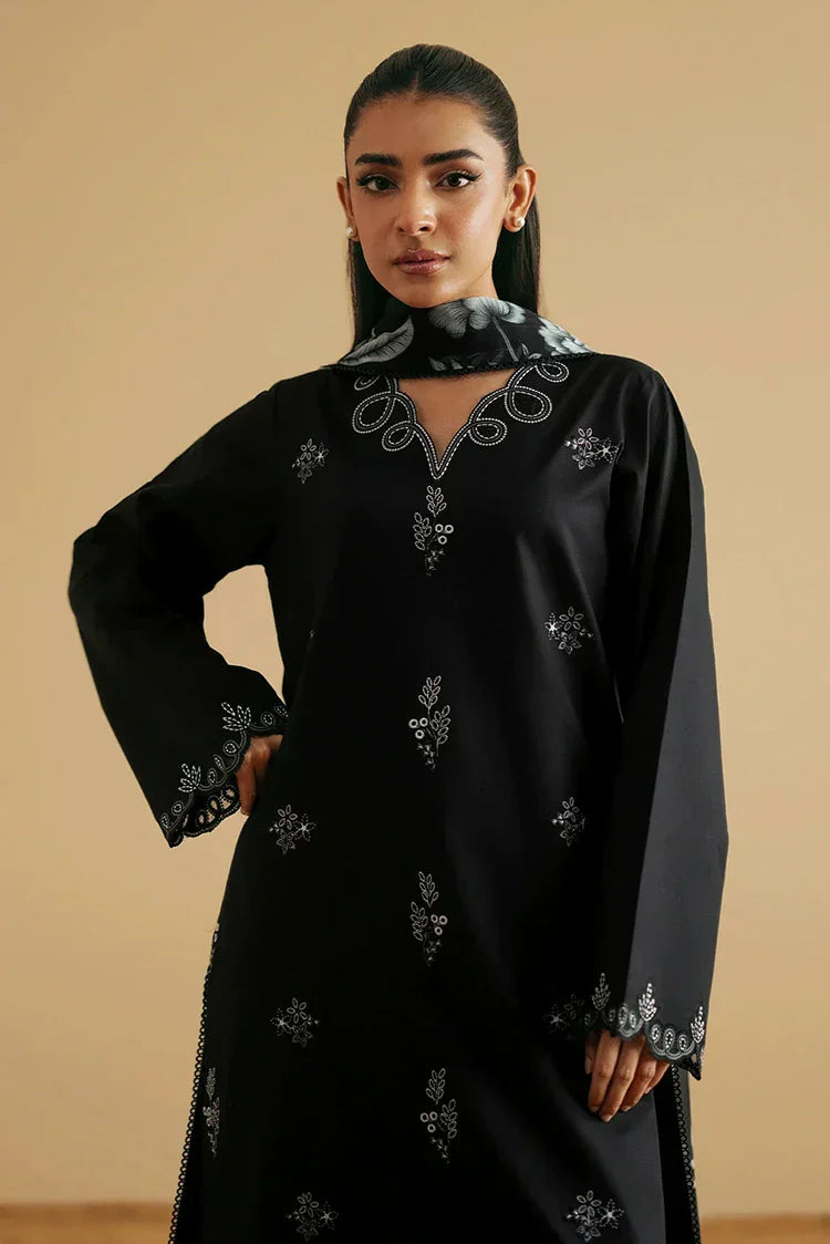 Picture of Seran - Monochrome Luxury Lawn Collection - D01 NYRA - Unstitched - Available at Raja Sahib