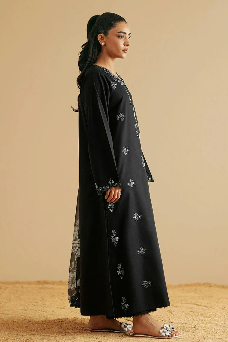 Picture of Seran - Monochrome Luxury Lawn Collection - D01 NYRA - Unstitched - Available at Raja Sahib