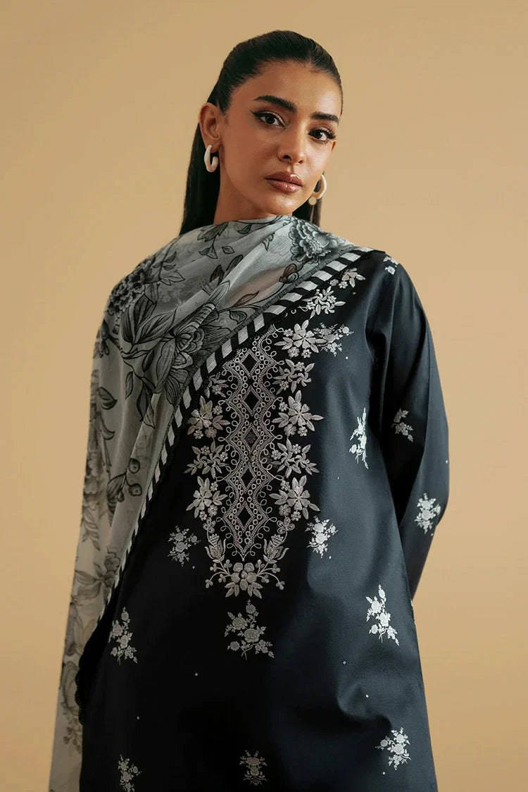 Picture of Seran - Monochrome Luxury Lawn Collection - D03 MUSE - Unstitched - Available at Raja Sahib