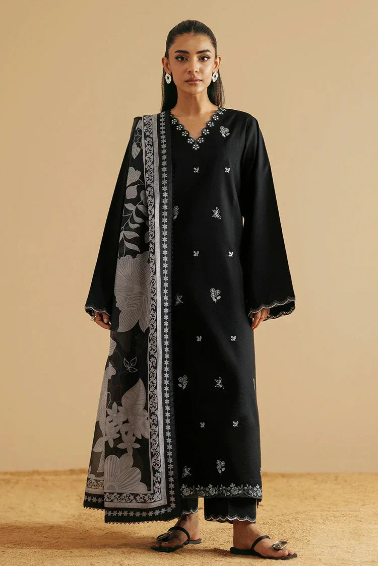 Picture of Seran - Monochrome Luxury Lawn Collection - D04 NOIRE - Unstitched - Available at Raja Sahib