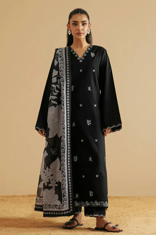 Picture of Seran - Monochrome Luxury Lawn Collection - D04 NOIRE - Unstitched - Available at Raja Sahib