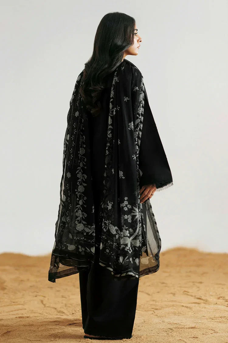 Picture of Seran - Monochrome Luxury Lawn Collection - D05 ELVA - Unstitched - Available at Raja Sahib