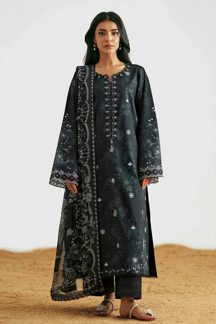 Picture of Seran - Monochrome Luxury Lawn Collection - D06 AVEN - Unstitched - Available at Raja Sahib