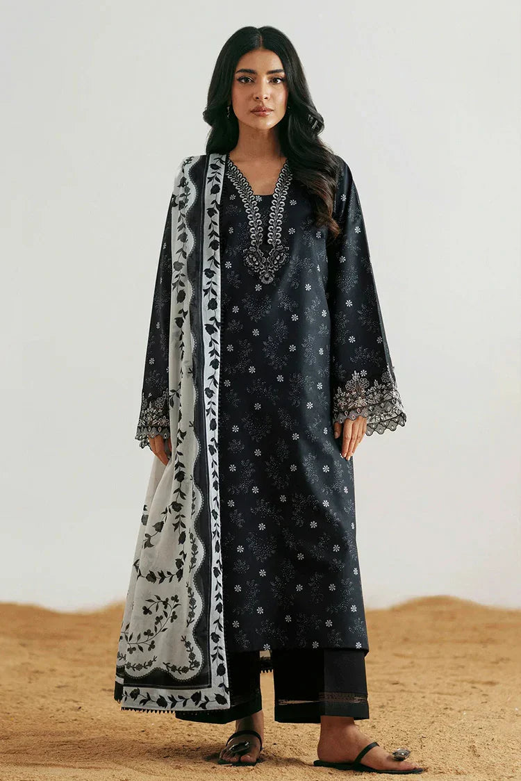 Picture of Seran - Monochrome Luxury Lawn Collection - D08 ZYRE - Unstitched - Available at Raja Sahib
