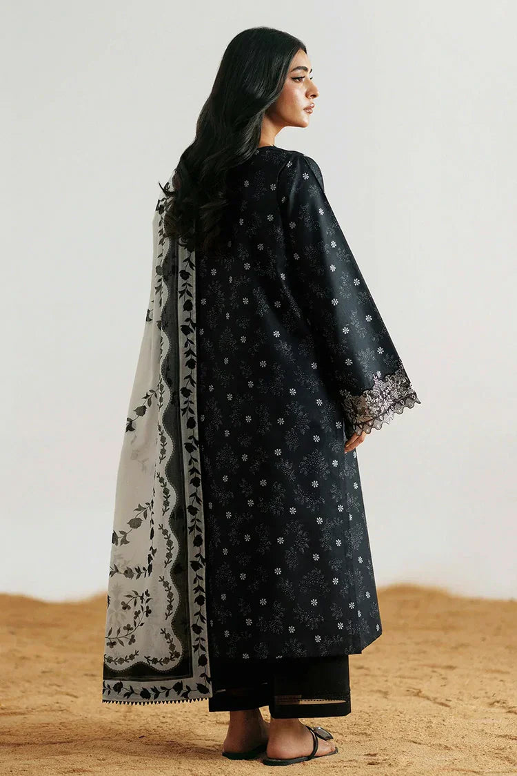 Picture of Seran - Monochrome Luxury Lawn Collection - D08 ZYRE - Unstitched - Available at Raja Sahib