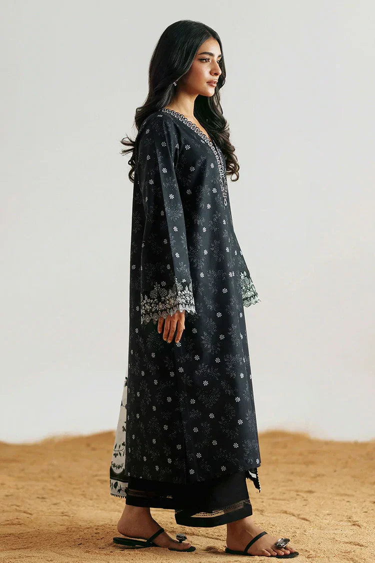 Picture of Seran - Monochrome Luxury Lawn Collection - D08 ZYRE - Unstitched - Available at Raja Sahib