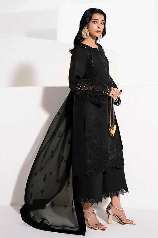 Zarizaa - Alpha Black Embroidery Series - 02 SOMBRE - Unstitched