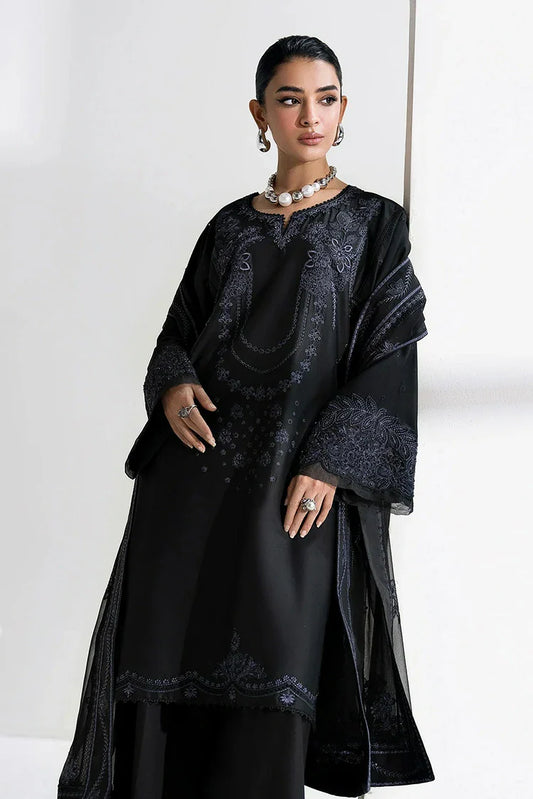 Zarizaa - Alpha Black Embroidery Series - 03 INK - Unstitched