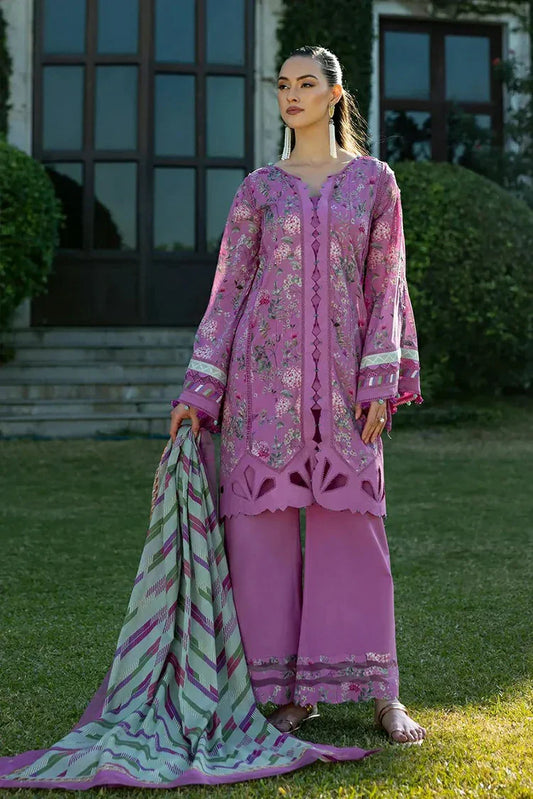 Picture of Elaf - Premium Prints Summer Collection - EPE-04B FUCHSIA FANTASY - Unstitched - Available at Raja Sahib