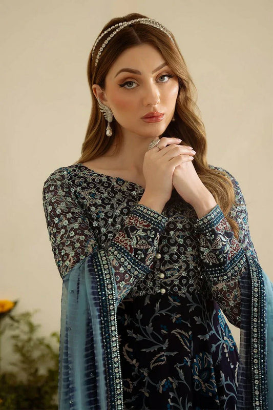 Picture of Nureh - Amaya Embroidered & Printed Chiffon Collection Vol 1 - AM-12 - Unstitched - Available at Raja Sahib