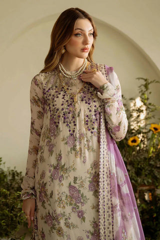 Nureh - Amaya Embroidered & Printed Chiffon Collection Vol 1 - AM-07 - Unstitched