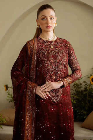 Nureh - Amaya Embroidered & Printed Chiffon Collection Vol 1 - AM-09 - Unstitched