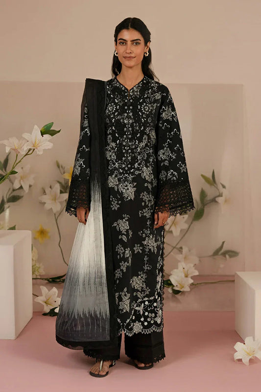 Picture of Afrozeh - Floral Charm Embroidered Lawn Collection - Lupine AL-25-V5-07 - Unstitched - Available at Raja Sahib