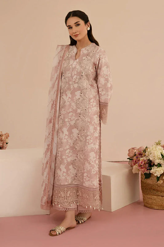 Picture of Afrozeh - Floral Charm Embroidered Lawn Collection - Myrtle AL-25-V5-08 - Unstitched - Available at Raja Sahib