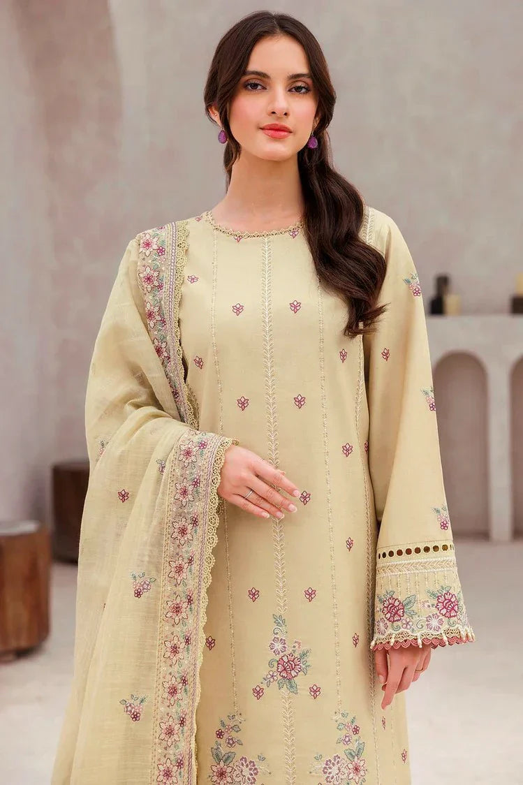 Picture of Farasha - Bahaar Embroidered Lawn Collection - 02 Surreal Beige - Unstitched - Available at Raja Sahib