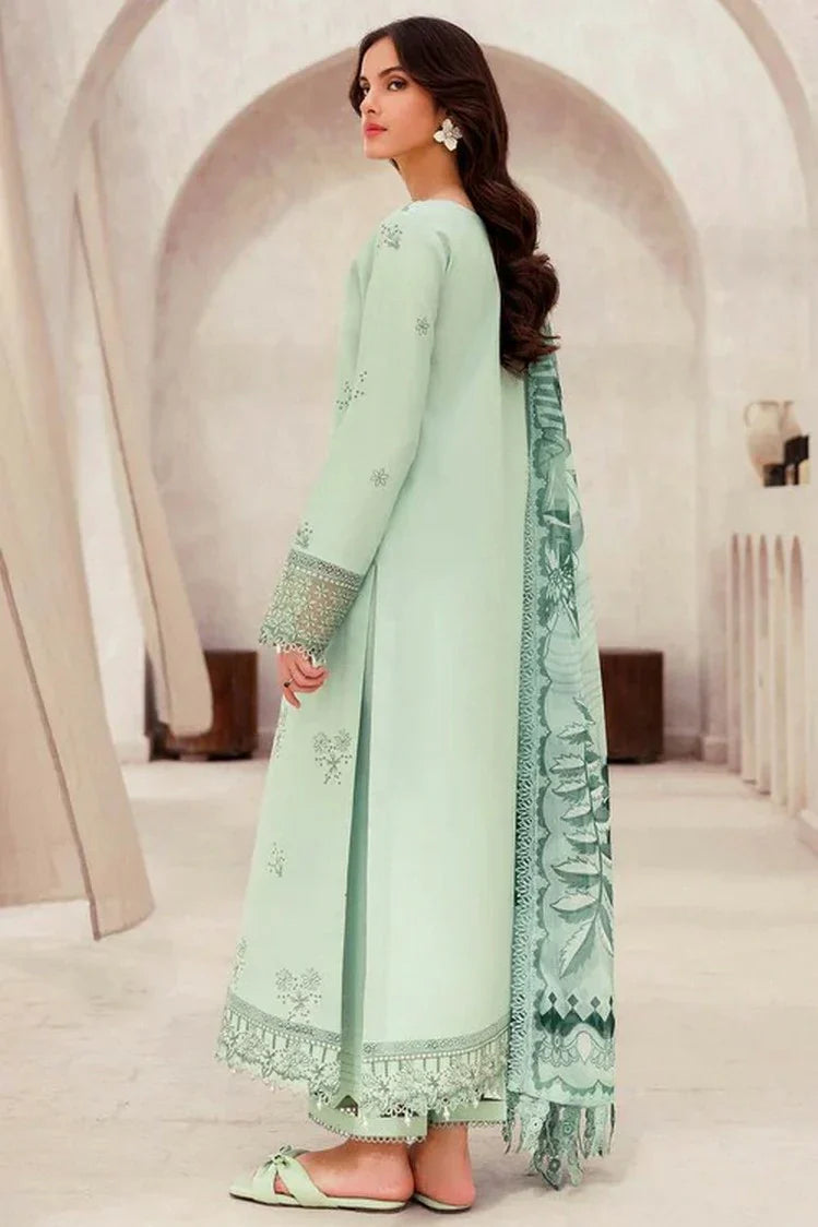 Picture of Farasha - Bahaar Embroidered Lawn Collection - 04 Aqua Cascade - Unstitched - Available at Raja Sahib