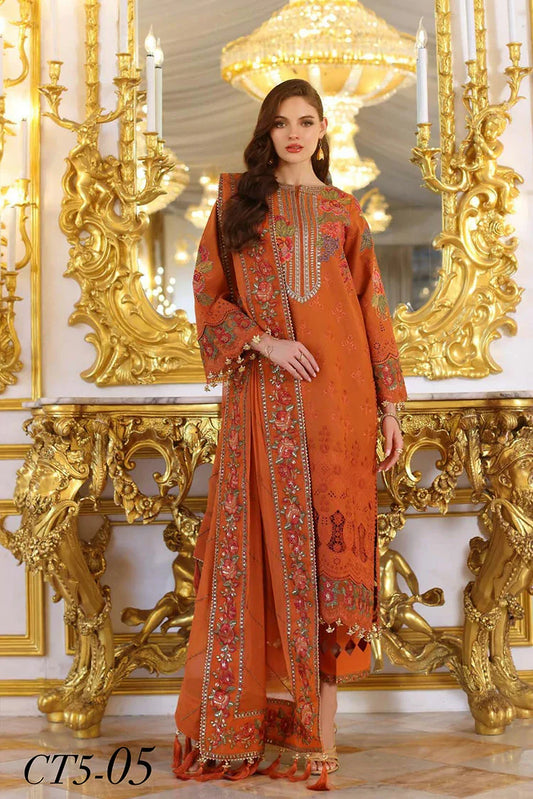 Picture of Charizma - Tabeer Premium Schiffli Lawn Collection Vol 1 - CT5-05 - Unstitched - Available at Raja Sahib