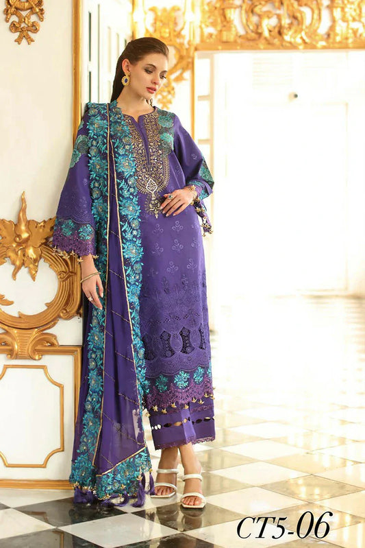 Picture of Charizma - Tabeer Premium Schiffli Lawn Collection Vol 1 - CT5-06 - Unstitched - Available at Raja Sahib
