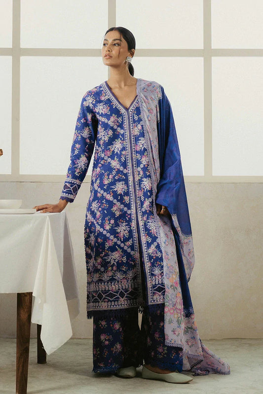 Picture of Ayzel - Amore Summer Embroidered Lawn Collection - AL-25-V4-09 CELETE - Unstitched - Available at Raja Sahib