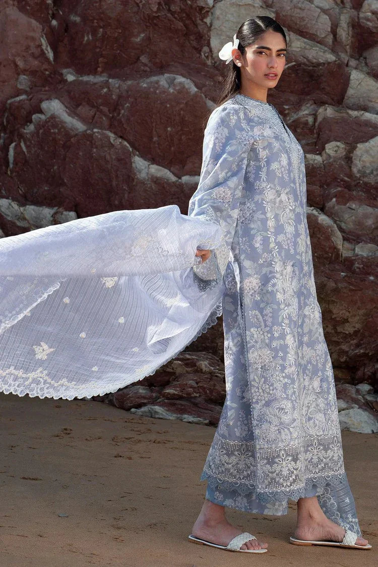 Picture of Afrozeh - Summer Together Lawnkari Collection Vol 3 - 03 Moonlight - Unstitched - Available at Raja Sahib