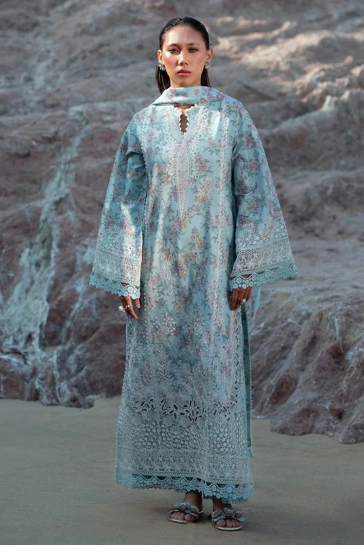 Picture of Afrozeh - Summer Together Lawnkari Collection Vol 3 - 07 Aquamarine - Unstitched - Available at Raja Sahib