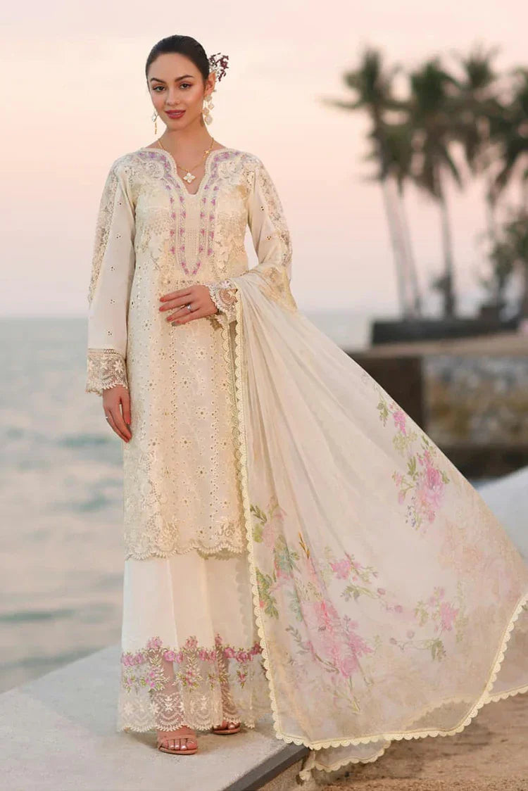 Picture of Noor by Saadia Asad - Noor Eid Luxury Handwork Laserkari - Design 3A - Unstitched - Available at Raja Sahib