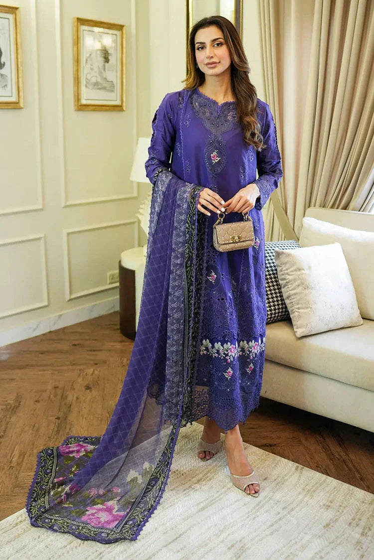 Picture of Noor by Saadia Asad - Noor Eid Luxury Handwork Laserkari - Design 4B - Unstitched - Available at Raja Sahib