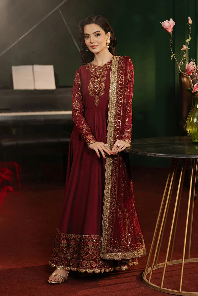 Picture of Asim Jofa - Premium Festive Collection - AJPF-15 EMBROIDERED TWO TONE COTTON SILK 2 PCS - Unstitched - Available at Raja Sahib
