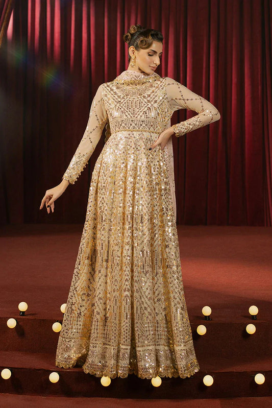 Picture of Asim Jofa - Premium Festive Collection - AJPF-18 EMBROIDERED NET 3 PCS - Unstitched - Available at Raja Sahib