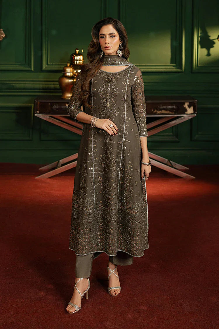 Picture of Asim Jofa - Premium Festive Collection - AJPF-21 EMBROIDERED CHIFFON 3 PCS - Unstitched - Available at Raja Sahib