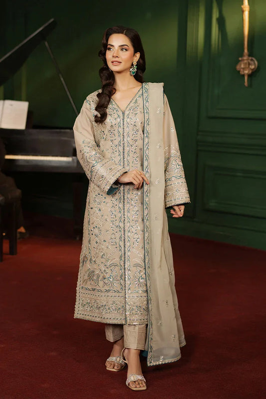 Picture of Asim Jofa - Premium Festive Collection - AJPF-29 EMBROIDERED SILK 3 PCS - Unstitched - Available at Raja Sahib