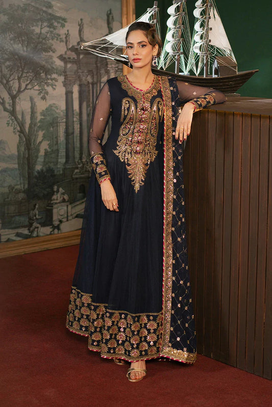 Picture of Asim Jofa - Premium Festive Collection - AJPF-03 EMBROIDERED NET 3 PCS - Unstitched - Available at Raja Sahib