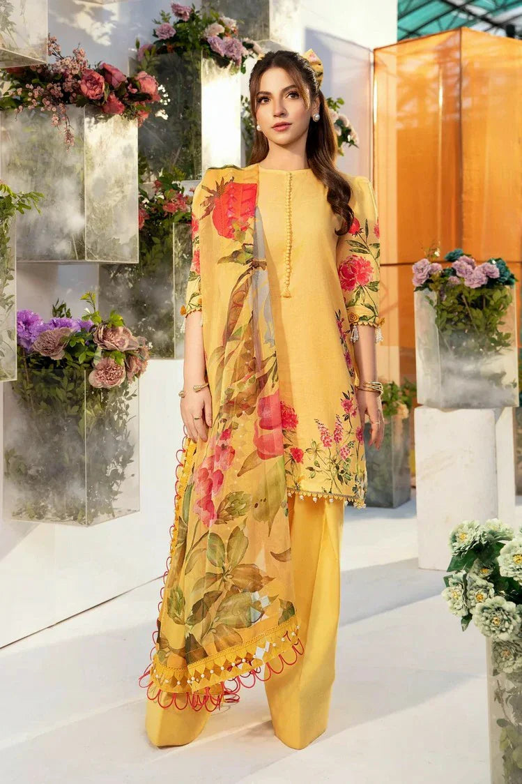 Picture of Maria B - M Basics Lawn Edition Vol 1 - Design 1A - Unstitched - Available at Raja Sahib