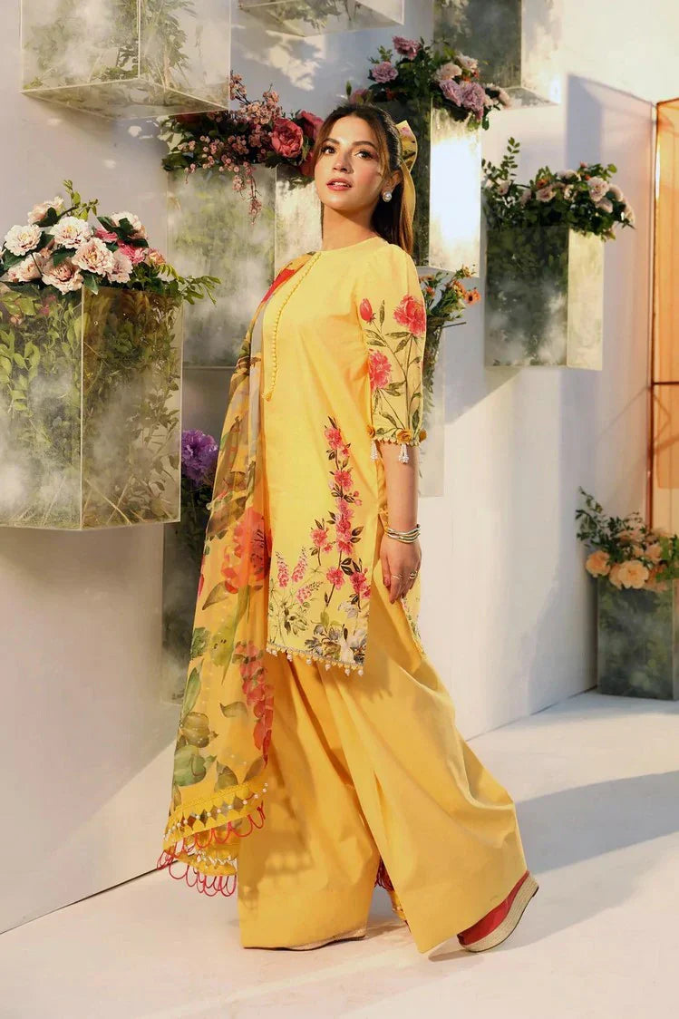 Picture of Maria B - M Basics Lawn Edition Vol 1 - Design 1A - Unstitched - Available at Raja Sahib