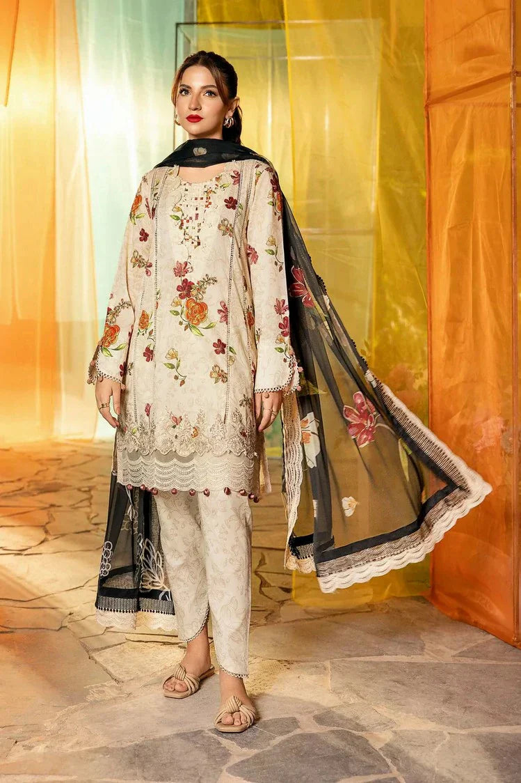 Picture of Maria B - M Basics Lawn Edition Vol 1 - Design 2B - Unstitched - Available at Raja Sahib