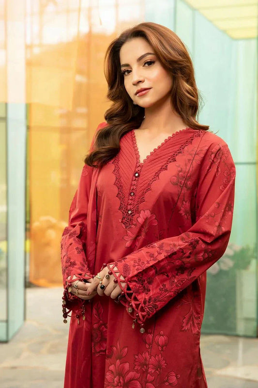 Picture of Maria B - M Basics Lawn Edition Vol 1 - Design 6A - Unstitched - Available at Raja Sahib