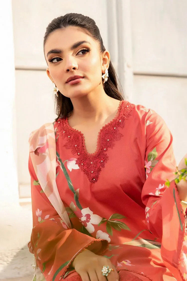 Picture of Maria B - M Basics Lawn Edition Vol 1 - Design 7B - Unstitched - Available at Raja Sahib