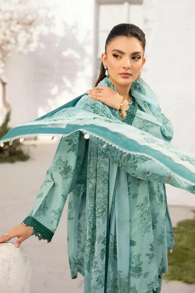 Picture of Maria B - M Basics Lawn Edition Vol 1 - Design 8B - Unstitched - Available at Raja Sahib