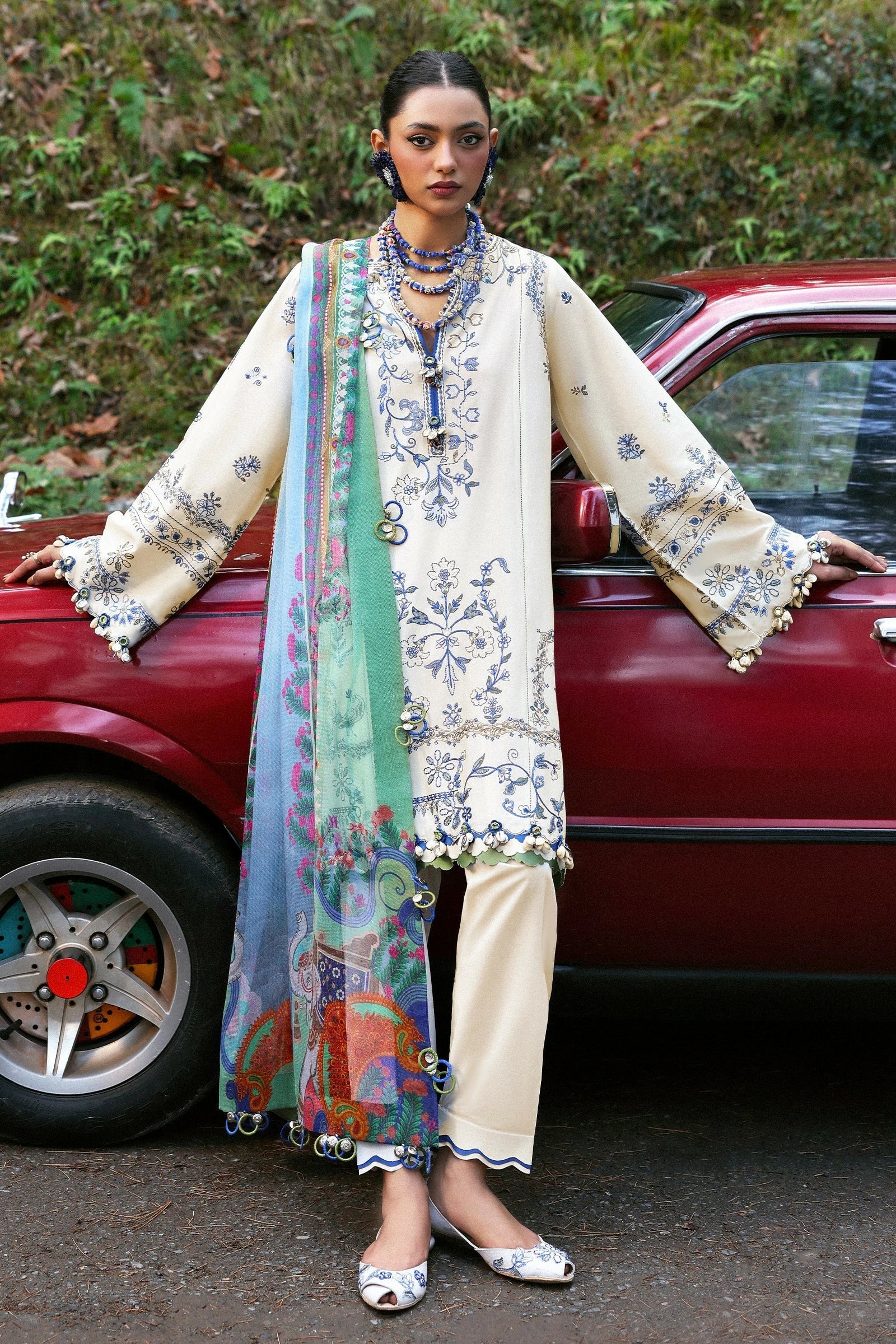 Picture of Zaha - Neelum Lawn Collection - MAYA (ZL25-15 A) - Unstitched - Available at Raja Sahib