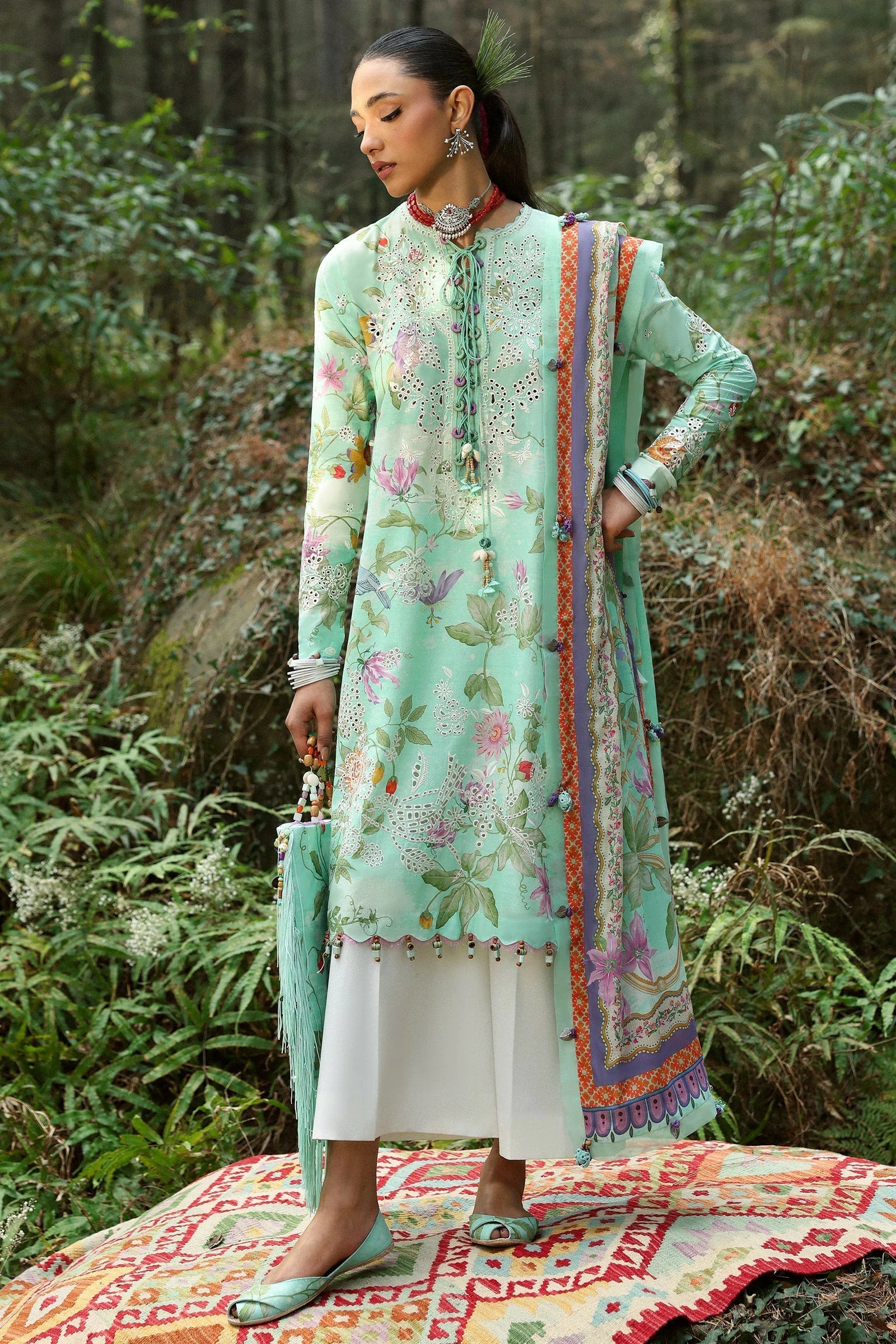 Picture of Zaha - Neelum Lawn Collection - ELARA (ZL25-02 B) - Unstitched - Available at Raja Sahib