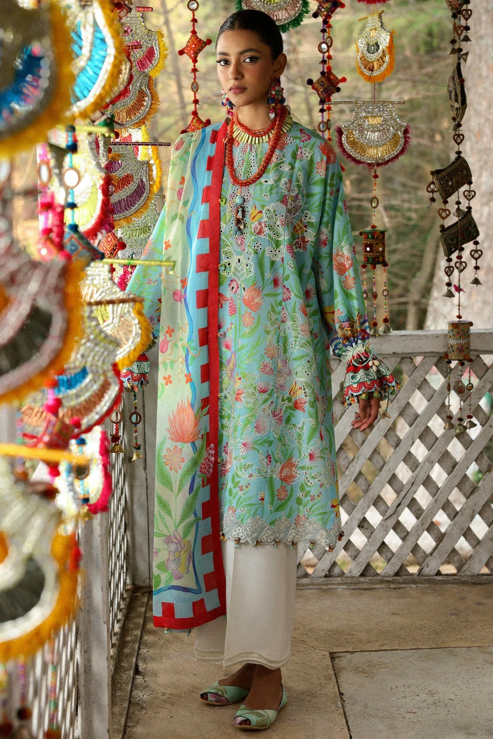 Picture of Zaha - Neelum Lawn Collection - ZARAAH (ZL25-08 B) - Unstitched - Available at Raja Sahib